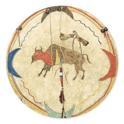 Buffalo Warrior Shield Sticker by Singletree3