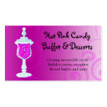Buffet fuchsia de sucrerie de roses indien cartes de visite professionnelles