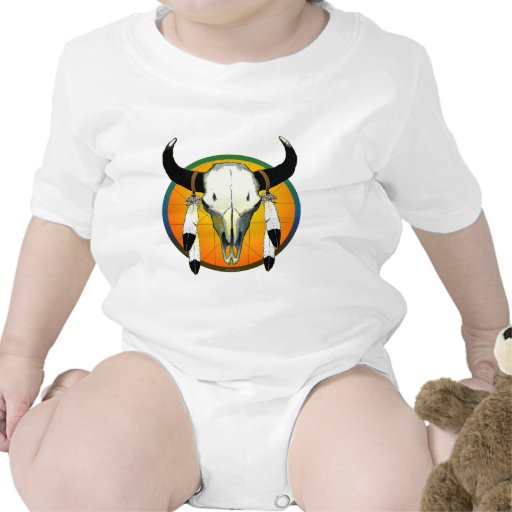 bufflalo skull baby bodysuit