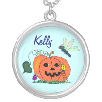 Bug-Eyes & Wings Pumpkin Necklace