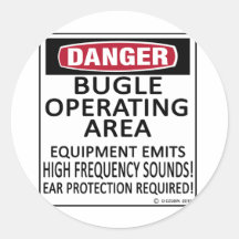 Bugle Operating Area Round Sticker