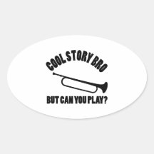 Bugle vector designs oval stickers