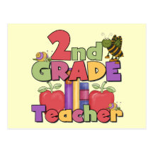 Bugs and Apples 2nd Grade Tshirts and gifts Postcard