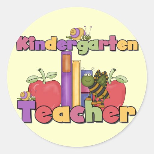 Bugs and Apples Kindergarten Teacher Stickers