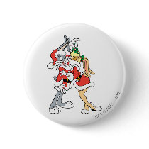 Bugs and Lola Mistletoe Kiss Pinback Button