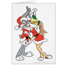 Bugs and Lola Mistletoe Kiss Greeting Card