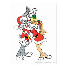 Bugs and Lola Mistletoe Kiss Post Card