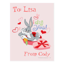 Bugs Bunny I Dig You! Postcard