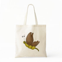 Bugs 'n' Blooms · Brown Butterfly Tote Bag