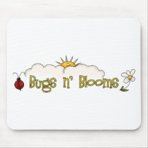 Bugs 'n' Blooms · Wordart Mouse Pad