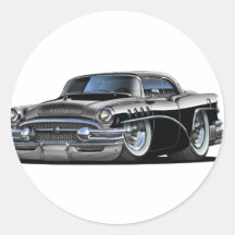 Buick Century Black Car Round Sticker