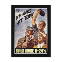 Build More B-24's Post Cards