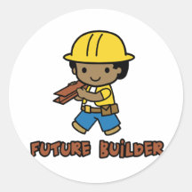 Builder Round Sticker