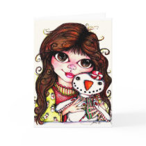 Building A Snowman Greeting Card