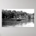 Building Pontoon Bridege, McMinnville Tennessee  Print