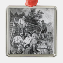 Building the Log-Cabin Christmas Ornaments