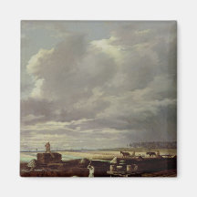 Building Work on a Railway Line, 1871 Refrigerator Magnets