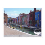 Buildings in Burano, Venice Post Card