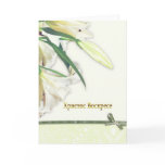 bulgarian happy Easter Card, white lilly