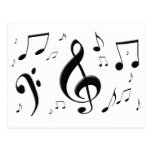 Bulging Music Notes Postcard