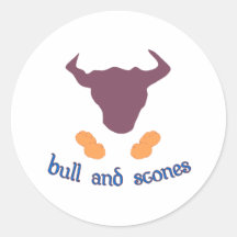 bull and scones aufkleber