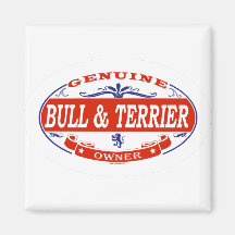 Bull And Terrier Refrigerator Magnets