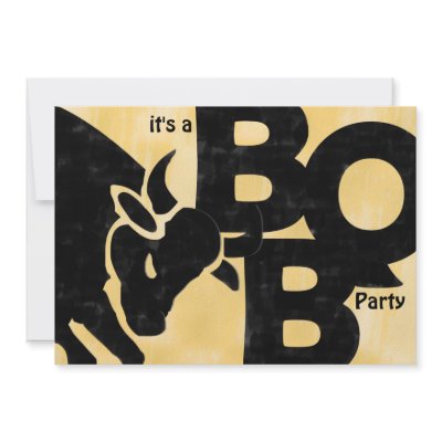 BULL BBQ party invitation by Beezazzler