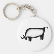Bull - black keychain