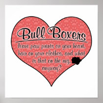 Bull Boxer Paw Prints Dog Humour