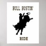 Bull Bustin' Ride Poster