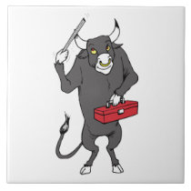 Bull cartoon tiles