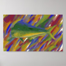 Bull Dolphin Fish Print