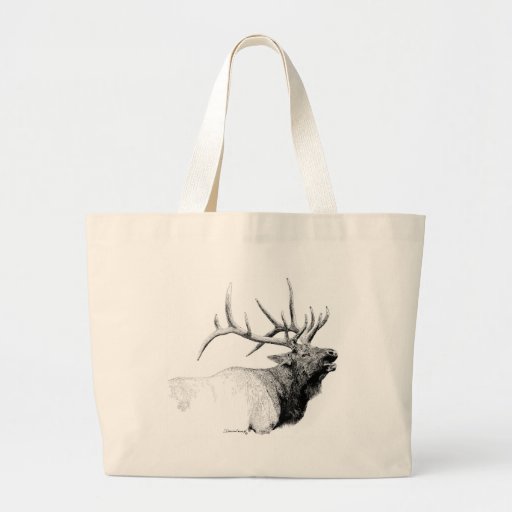 Bull Elk Tote Bags