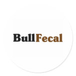Bull Fecal Stickers