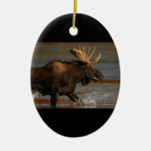 Bull Moose Christmas Tree Ornament