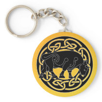 Bull of Prosperity - Celtic Knotwork Keychain