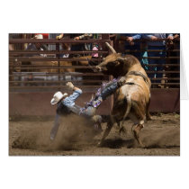Bull rider takes a fall cards