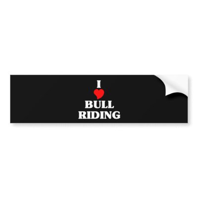 Bull Riding Bumper Stickers by republicofsport