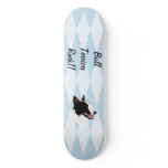 Bull Terrier ~ Blue w/ White Diamonds Design Skate Decks