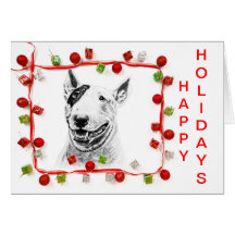 BULL-TERRIER - carte faite sur commande de vacance