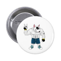 bull terrier dog  fight pin
