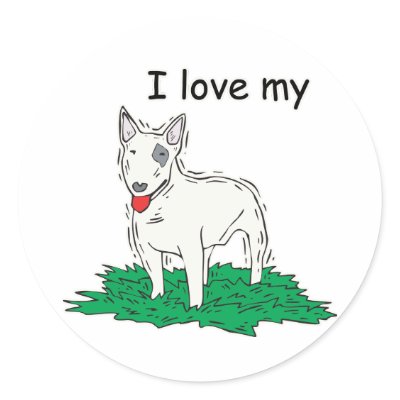 Bull Terrier,I Llove My,Png Sticker by cutecanines