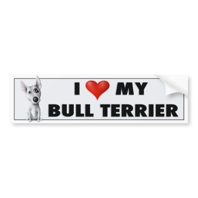 Bull Terrier Love Sticker by cartoondogs