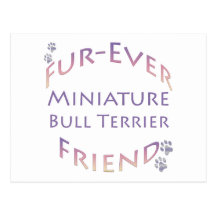Bull-terrier miniature Furever Cartes Postales