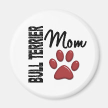 Bull Terrier Mom 2 Refrigerator Magnet