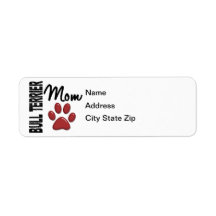 Bull Terrier Mom 2 Return Address Labels