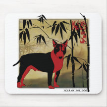 Bull Terrier New Year Mouse Pad