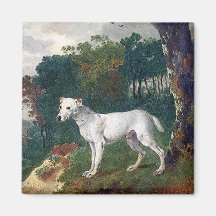Bull Terrier Painting - Vintage Fine Art Refrigerator Magnet
