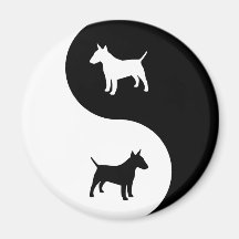 Bull Terrier Yin Yang Fridge Magnet