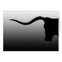 Bull with Horn Greeting Cards